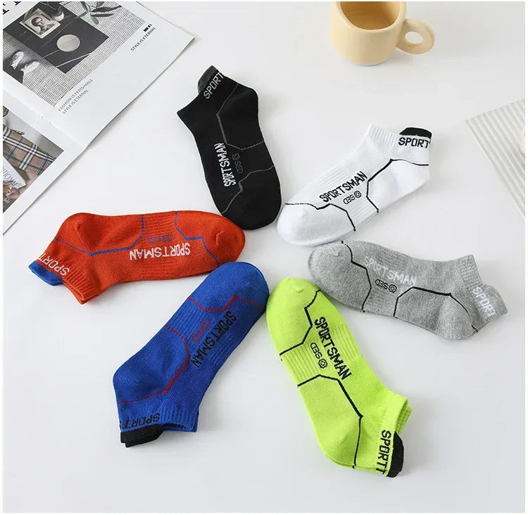 6 Pairs Socks Men's Short Socks Sweat Absorbent and Odorous Basketball Socks Running Sports Socks Breathable Mesh Men's Socks - Zen Fit Plus