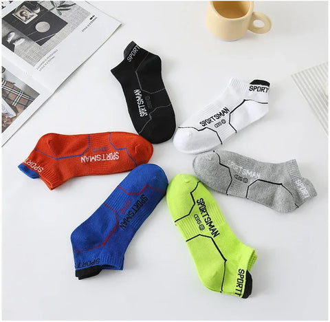 6 Pairs Socks Men's Short Socks Sweat Absorbent and Odorous Basketball Socks Running Sports Socks Breathable Mesh Men's Socks - Zen Fit Plus