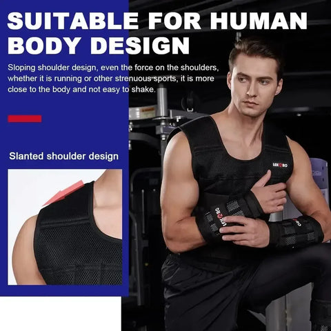 20kg Adjustable Weight Training Suit Empty Bag Fitness Running Vest, Hand And Foot Strength Training Physical Training Clothing - Zen Fit Plus