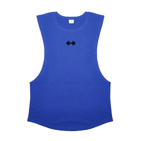 Gym Fitness Training Vests Cotton Breathable Side Slits Tank Tops Mens Bodybuilding Muscle Sleeveless Singlets Workout Shirts Zen fit plus