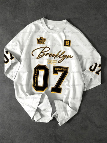 Men's Sports Jersey Brooklyn 07 Print Short Sleeve T-Shirt Summer Graphic Tee Jerseys Plus Size Women's Sport T-Shirt Tops - Zen Fit Plus