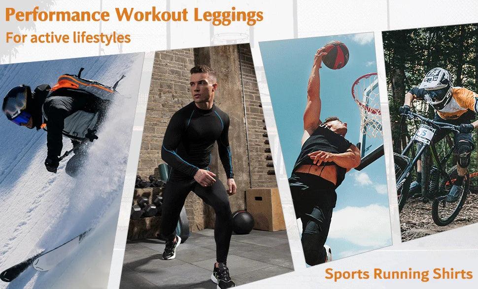 Winter Man Compression Shirt Cycling Clothing Warmth Shirt Warm Bottoming Shirt Men Compression T-Shirt Gym Sportswear 2024 New - Zen Fit Plus