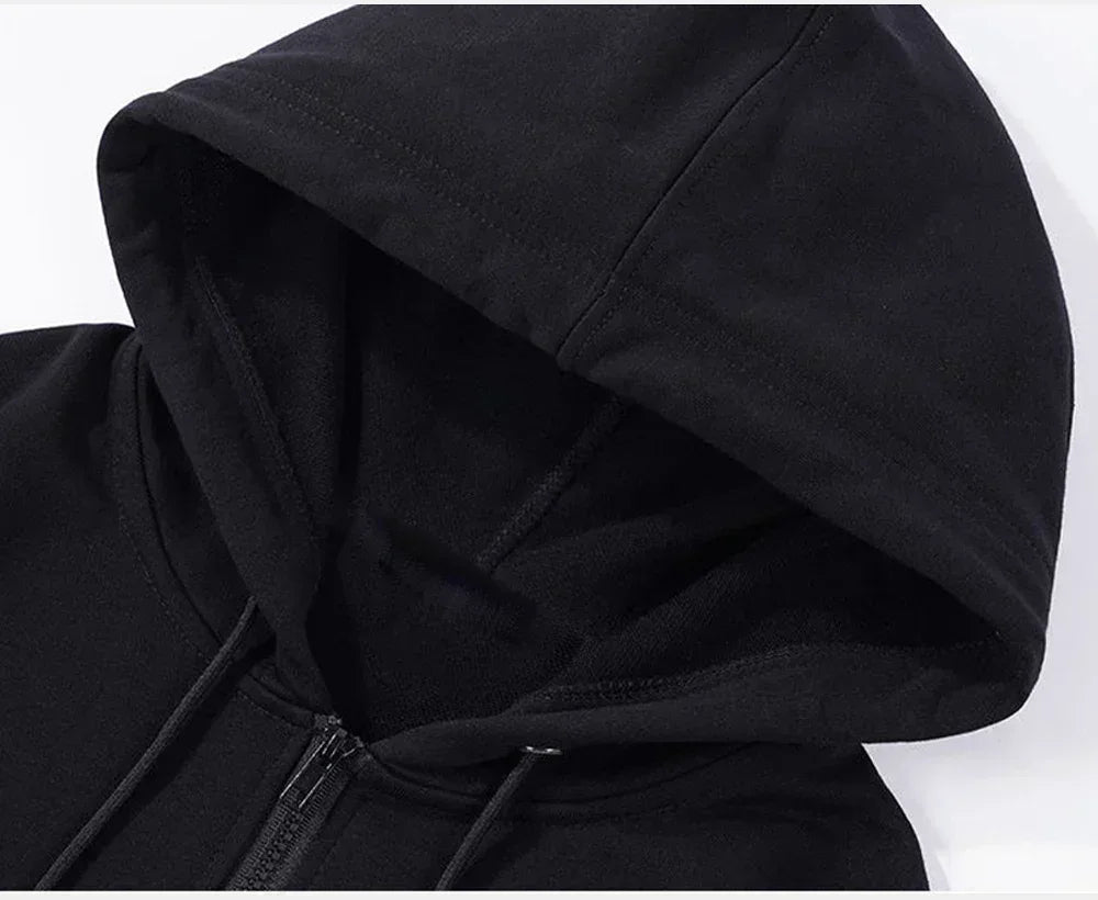 Men's Fleece Zip Up Hoodies Running Sports Sweatshirts Fashion Women Classic Casual Zipper Jackets Y2k Coats Hip Hop Streetwear - Zen Fit Plus