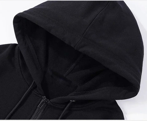 Men's Fleece Zip Up Hoodies Running Sports Sweatshirts Fashion Women Classic Casual Zipper Jackets Y2k Coats Hip Hop Streetwear - Zen Fit Plus