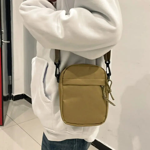 Black White Khaki Crossbody Bags High Quality Oxford Cloth Minimalists Tote Bag Long Shoulder Strap Travel Storage Men Women Zen fit plus