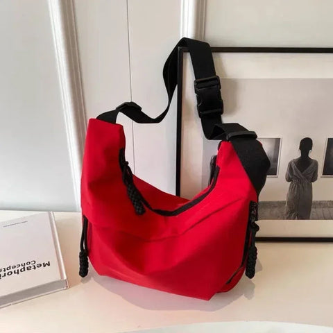 2024 Fashion High Capacity Solid Color Single Shoulder Totes Bag Nylon Hobos Crossbody Bags Solid Casual Zipper Women's Bags Zen fit plus