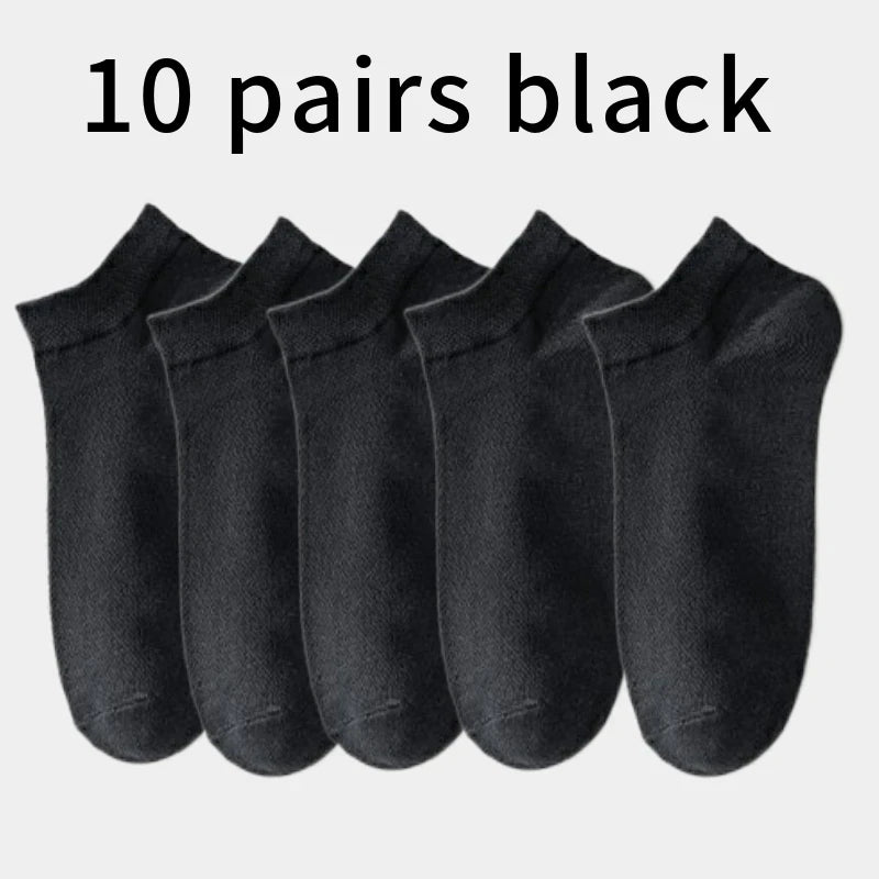 20/10/6/5/4/3/1pairs Men's Fashion Cotton Breathable Comfortable Ankle Socks, Men's Summer Socks Zen fit plus
