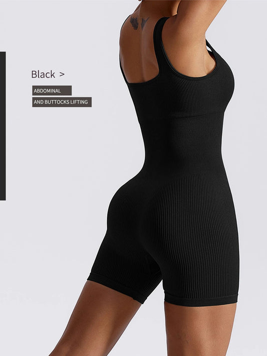 High Elastic Integrated Tight Fitting Jumpsuit Aerial Beauty Back Yoga Suit Seamless Jumpsuit for Women Zen fit plus