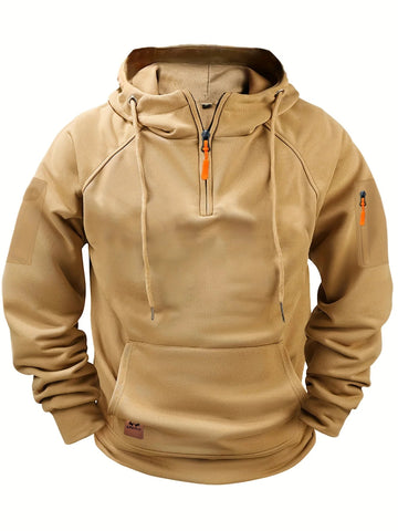 New Multi Pocket Zipper Fleece Dropped Shoulder Hooded Sweatshirt Men's Women's Plus Size Loose Pullover Fashion Sweatshirt Zen fit plus