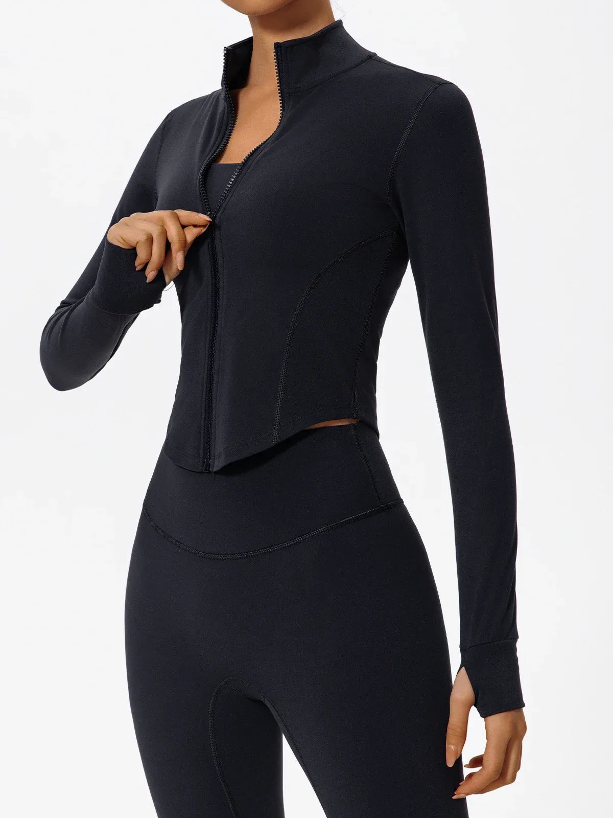Hearuisavy Ultra-Soft Fabrics Casual Tight Sports Jackets Women Zipper Yoga Clothes Female Quick-Dry Long Sleeve Sportswear - Zen Fit Plus