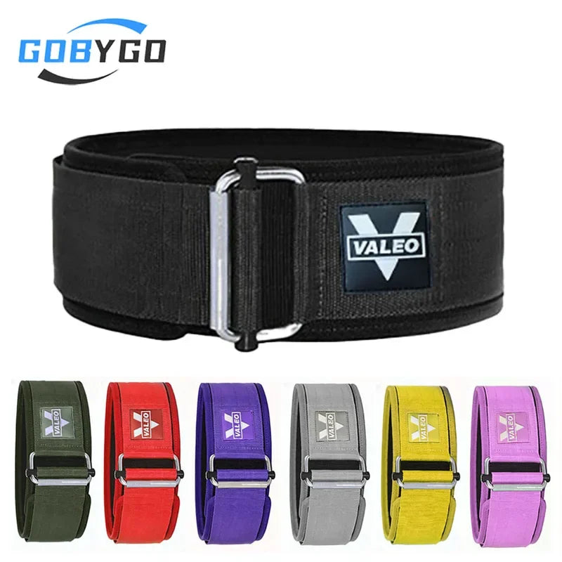 GOBYGO 1Pcs Fitness Weightlifting Belt Squat Pull-Up Gym Strength Lifting Adjustable Lumbar Support Metal Buckle Cross Training Zen fit plus