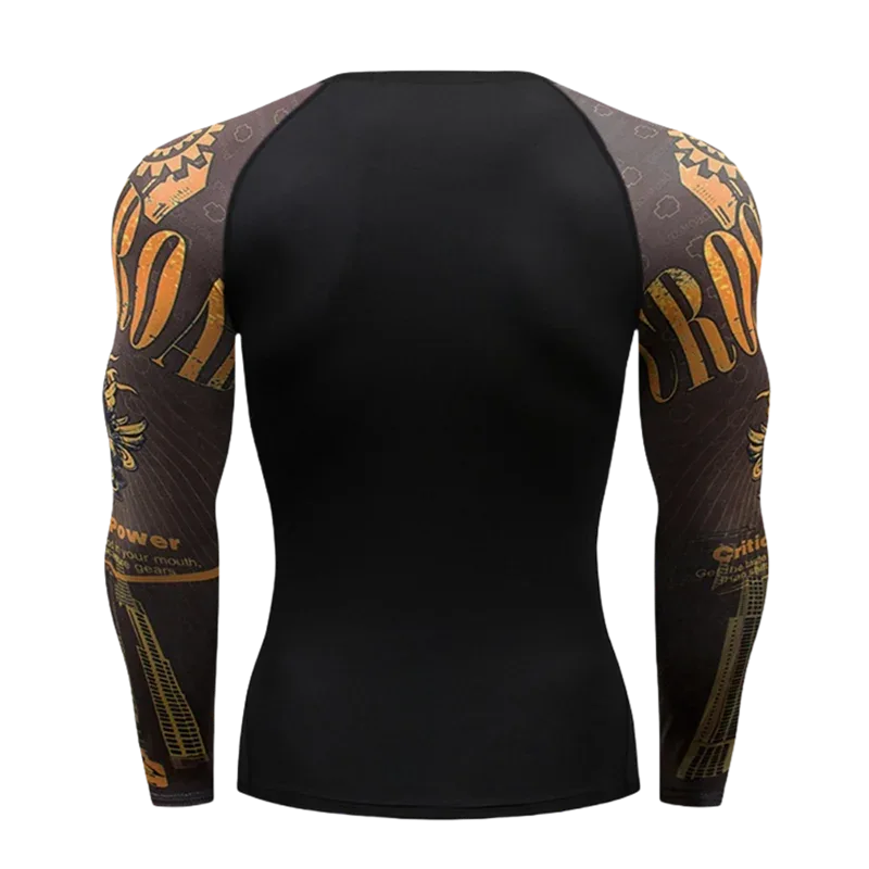 Gym Compression Dry Fit Men's Long Sleeves Fitness T-shirt Spring And Autumn Outdoor Sports Running Tees Sportswear Tops T-shirt - Zen Fit Plus