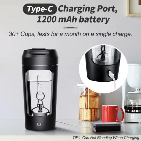 650ml USB Electric Portable Whey Protein  Shaker bottle  Fully Automatic Stirring Cup Rechargeable  Gym  BA Free Cocktail Blend Zen fit plus