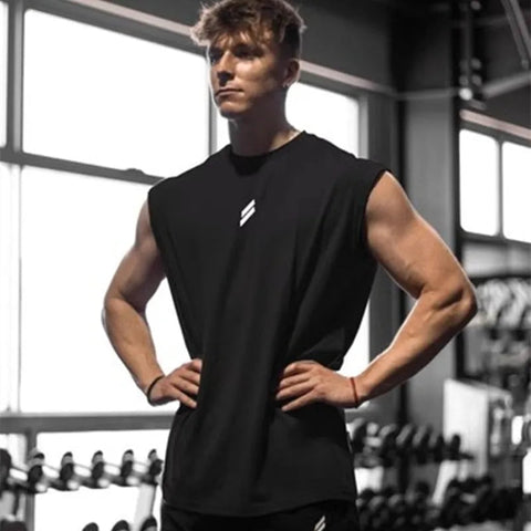 Summer Fitness Sports Tank Top Men's Breathable Loose Fit Training Sleeveless T-shirt Quick Drying vest male Fitness Clothing Zen fit plus
