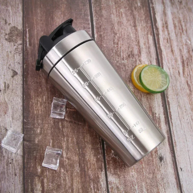 Stainless Steel Protein Shaker Cup Portable Fitness Sports Mug Nutrition Shakers Cup Water Bottles Water Cup Portable Shakers Zen fit plus