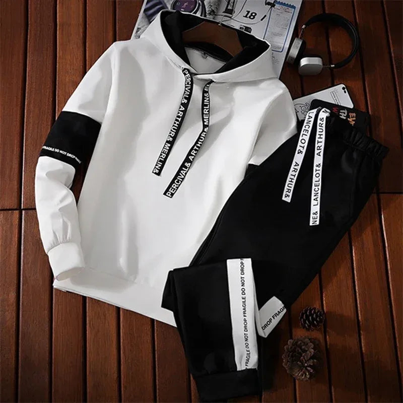 Men's Hoodies Long Sleeve Casual Printing With Letter Sweatshirts New Spring Hip Hop Pullover Sports Top Male Hooded Sweatshirts - Zen Fit Plus
