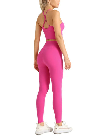 2 Piece Yoga Clothes Women's Tracksuit Athletic Wear Pilates Fitness Suit Gym Workout Push Up Clothes Sports Bra Leggings Suit Zen fit plus