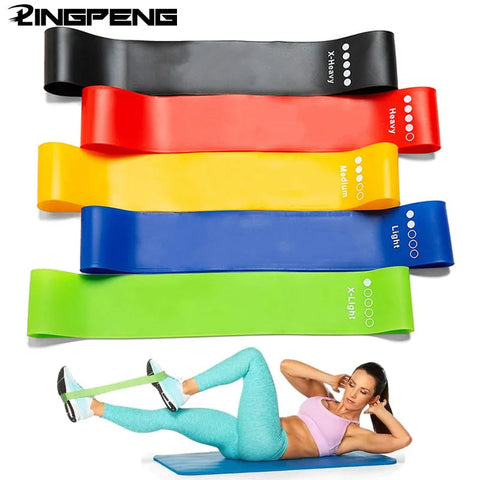 LINGPENG Resistance Band Set for Men and Women 5 Elastic Bands with Different Resistance Levels for Long Workouts Home Gym Zen fit plus
