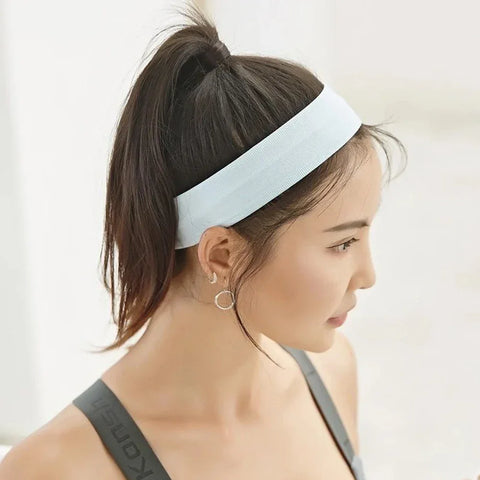 Men Sport Elastic Headbands Thick Non-Slip Sweatband Sports Gym Headband Women Men Breathable Basketball Fitness Yoga Hair Band - Zen Fit Plus
