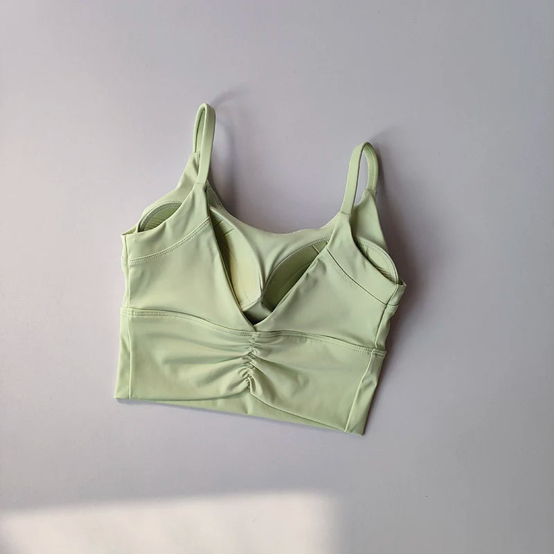 High-intensity Integrated Sports Underwear Gathering Shock-proof Yoga Bra Breathable Zipped Breasts Running Fitness Suit Vest Zen Fit Plus