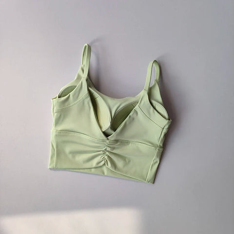 High-intensity Integrated Sports Underwear Gathering Shock-proof Yoga Bra Breathable Zipped Breasts Running Fitness Suit Vest Zen Fit Plus