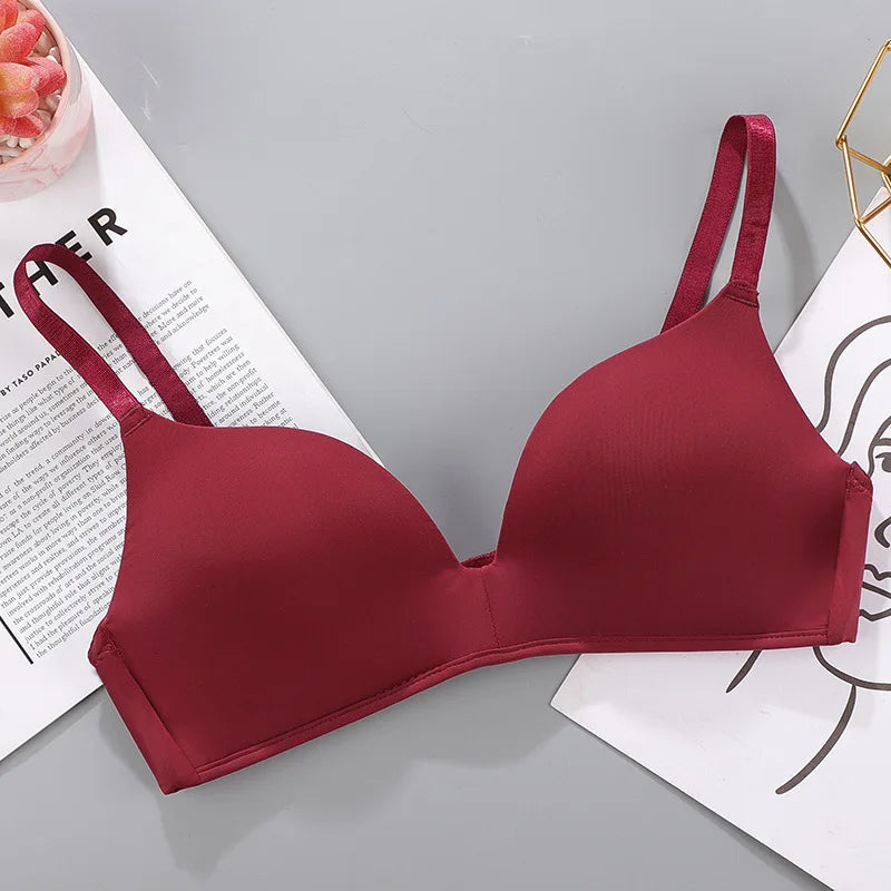 Women Seamless Bra Sexy No Wire Push Up Underwear Girls Students Breathable Thin 10 Colors Bras Female's Bra Breathable Gathered Zen fit plus