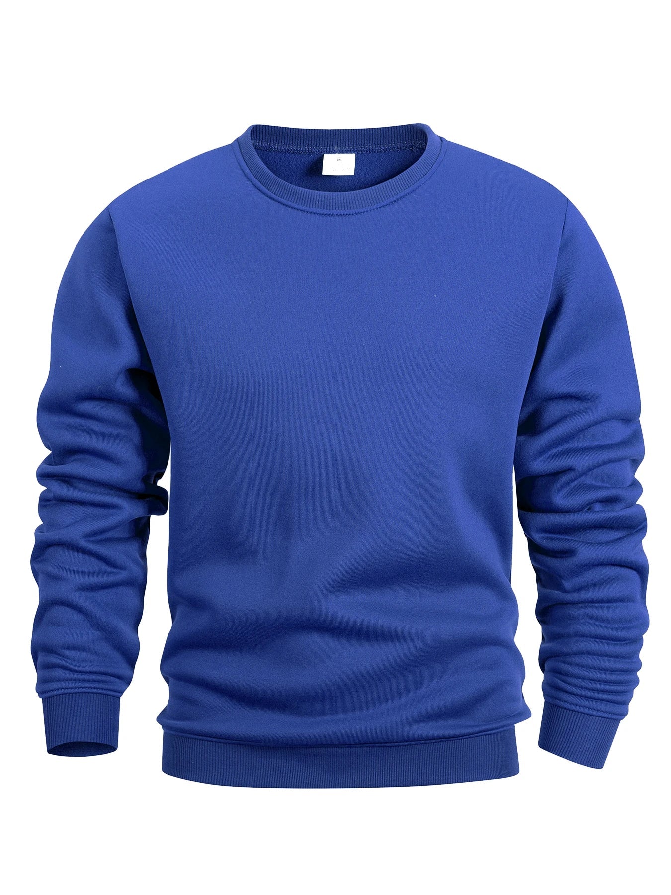 Men's Crew Neck Sweatshirts Solid Color Sweatwear Spring Outdoor Casual Daily Long Sleeve Pullover Hoodie Man Sportswear Zen Fit Plus