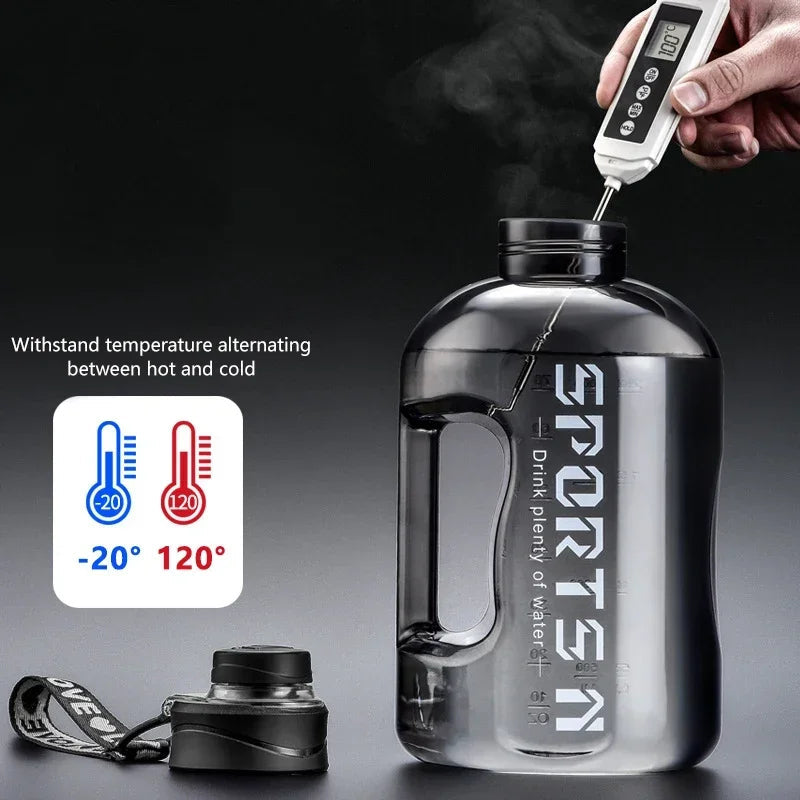 1L UP To 5L Gym Cycling Bottle Cup Outdoor Sport Large Capacity Water Bottle Kettle Fitness BPA FREE Scale Drink Bottle for Men Zen fit plus