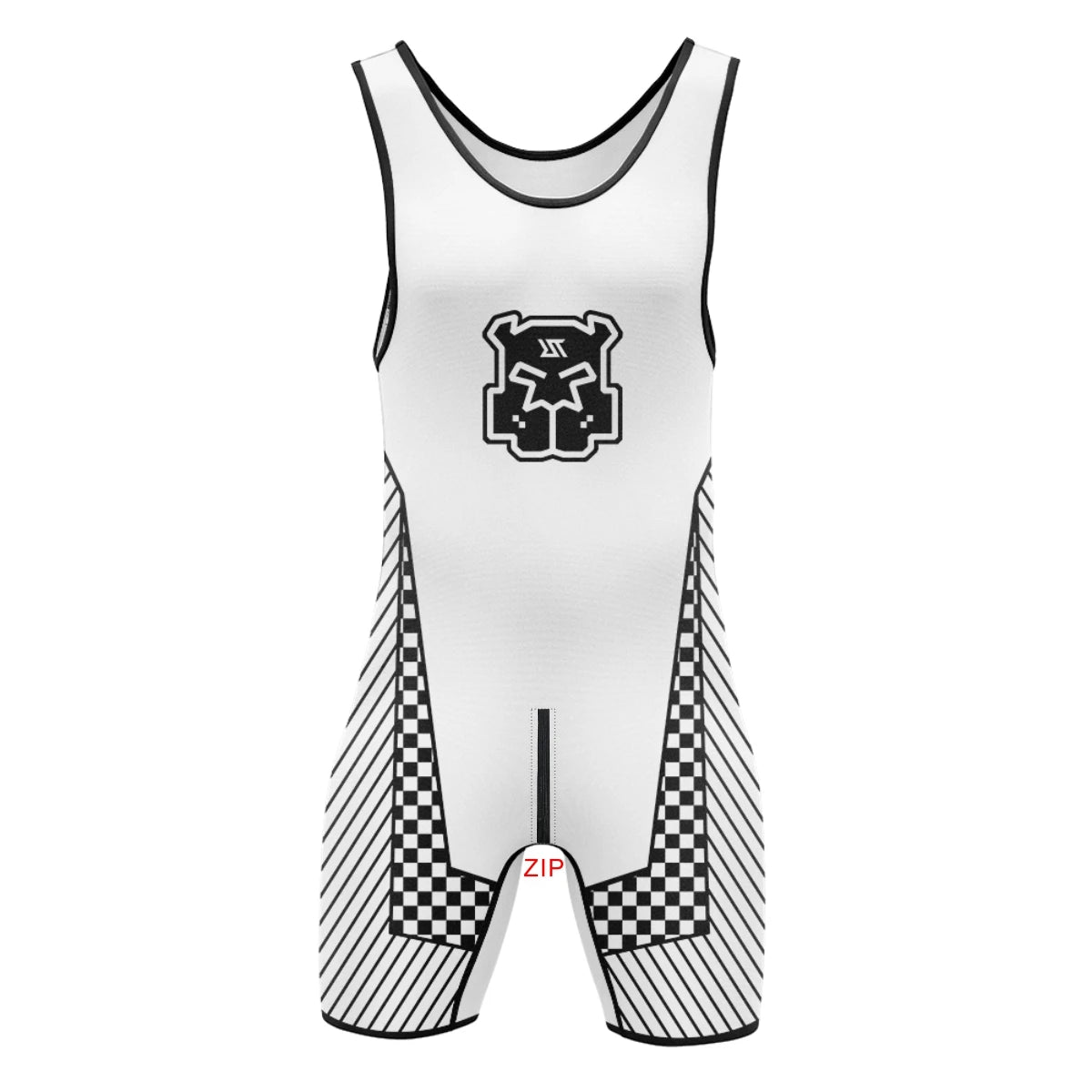 Mens Wrestling Singlets Front And Back Zipper Dog SexyMan Bodysuits RT One-Piece Undershirts Powerlifting Sleeveless Sleepwear Zen fit plus