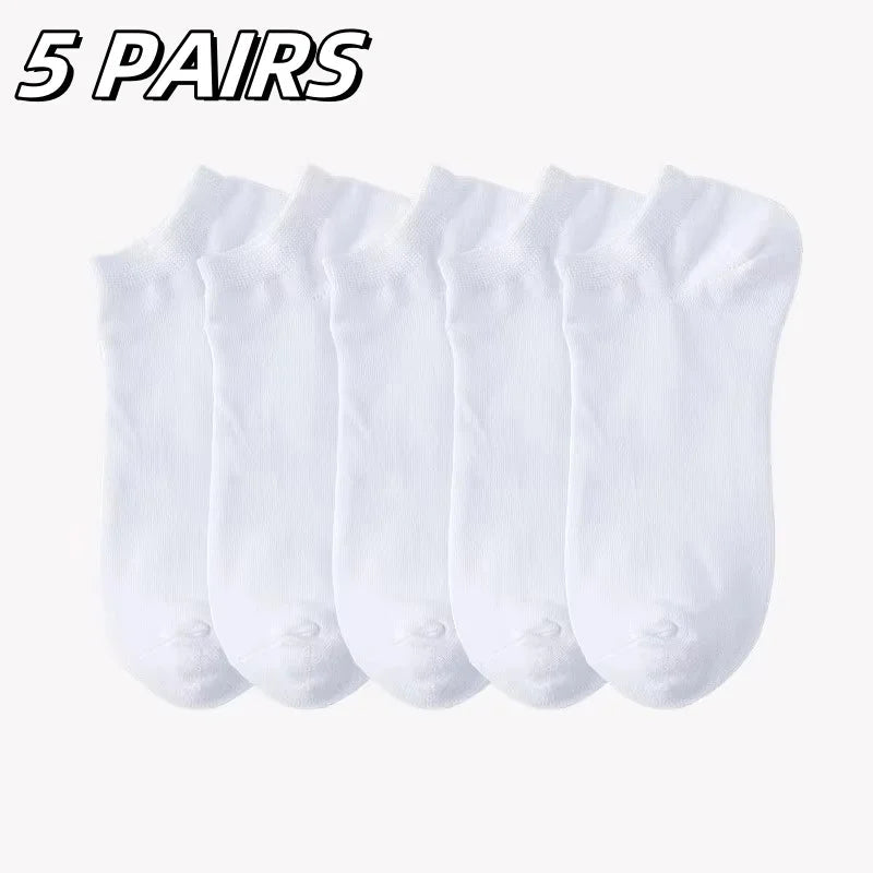 10 Pairs Women/Men Boat Socks Invisible Low Cut Silicone Non-slip Summer No-show Ankle Socks Solid Color Casual Breathable Zen fit plus