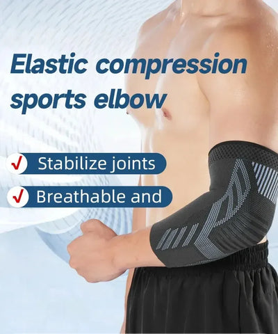 Elastic Fabric Protective Elbow Brace Knitted Compression Sleeve for Tendonitis Pain Relief - Zen Fit Plus