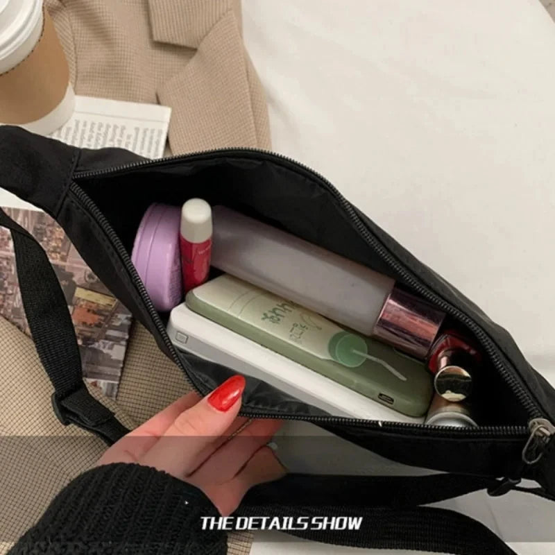 Women Shoulder Bags Solid Color Nylon Dumpling Messenger Bag 2023 New Trendy Lightweight Large Capacity Underarm Bag Zen fit plus