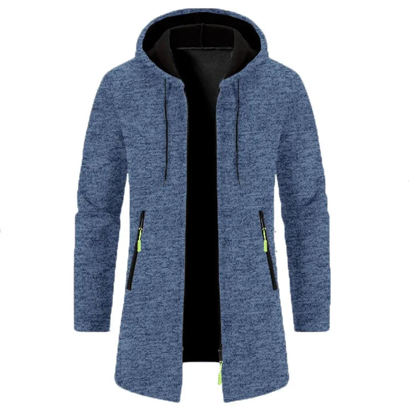 Sweatwear Men's Hoodies Long Sleeve Sweatshirts for Men Zipper Hooded Mens Oversize Winter Top Jacket Coat Black Sweater Zen fit plus