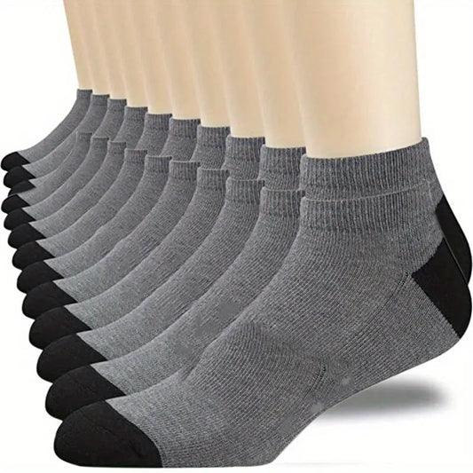 20/10/6/5/4/3/1pairs Men's Fashion Cotton Breathable Comfortable Ankle Socks, Men's Summer Socks Zen fit plus