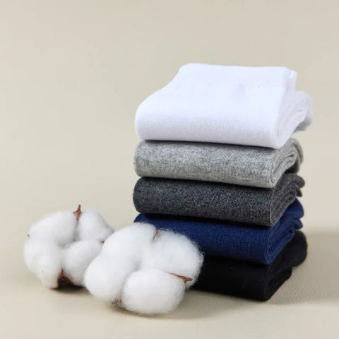 10 Pairs Men's Cotton Socks New Style Black Business Men Socks Soft Breathable Summer Winter for Male Socks Plus Size 38-47 - Zen Fit Plus