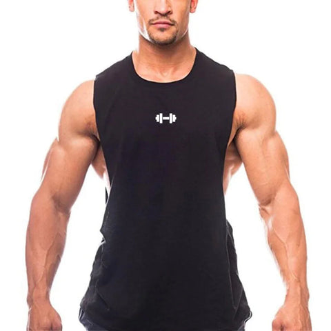 Gym Fitness Training Vests Cotton Breathable Side Slits Tank Tops Mens Bodybuilding Muscle Sleeveless Singlets Workout Shirts Zen fit plus