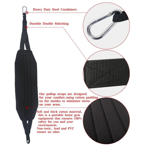 AB Sling Straps 1 Pair Padded Home Gym Exerciser Ab Slings For Hanging Leg Raises Fitness Workout Equipment Muscle Training Belt Zen Fit Plus