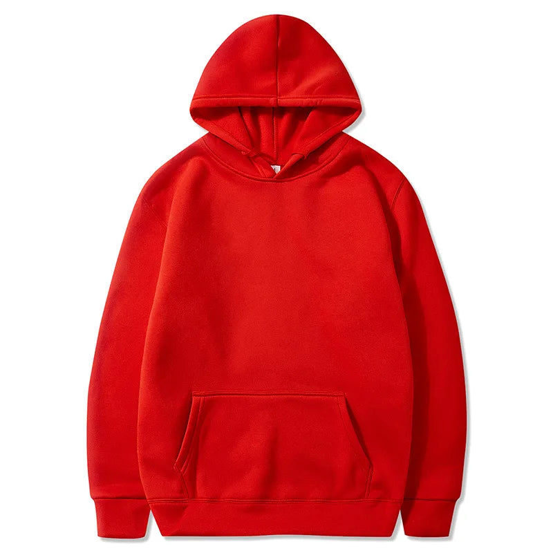 Men's and Women's Solid Color Pocket Hoodies Sports Fitness Sweatshirts Fashionable Casual Pullovers Multi Color Zen fit plus
