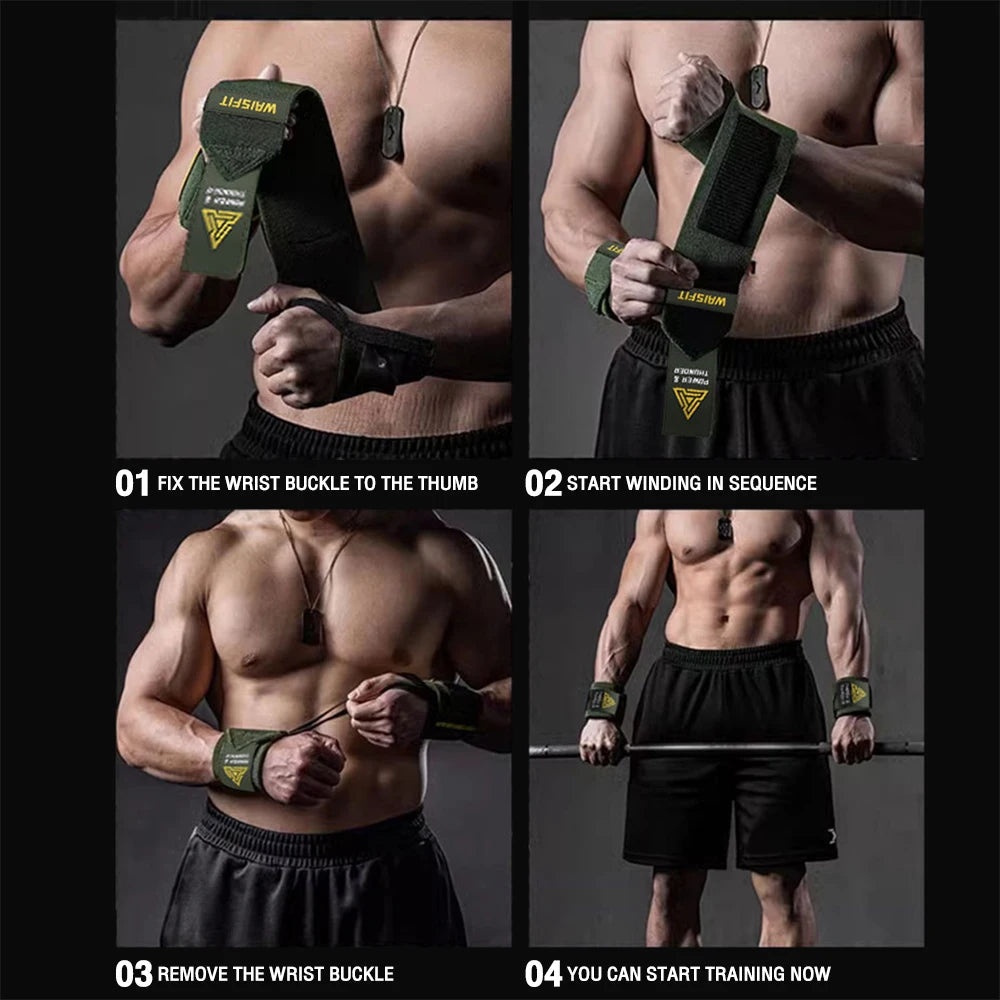 1 Pair Premium Wrist Support Fitness Wristbands Protect Your Wrist During GYM Workouts Ideal for Intense Bench Press Deadlift Zen fit plus