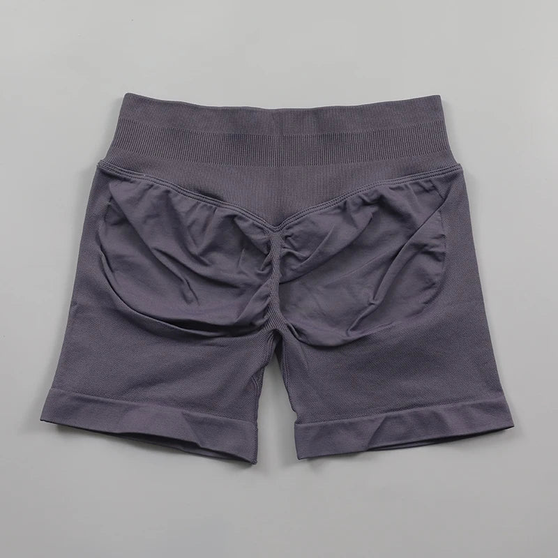 Impact Shorts Low Ribbed Waist Band Yoga Shorts Seamless Scrunch Bum Workout Gym Shorts Booty Hight Stretch Running Shorts Zen fit plus