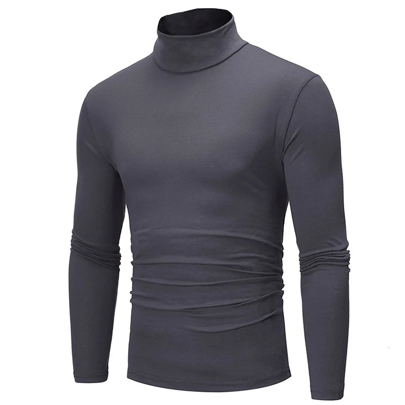 Thermal Underwear Tops Men Spring Clothes Thermal Shirt Autumn Men's Winter Tights High Neck Thin Slim Fit Long Sleeve T-shirt Zen fit plus