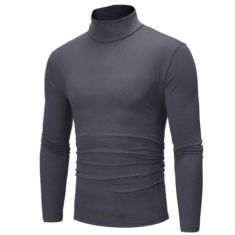 Thermal Underwear Tops Men Spring Clothes Thermal Shirt Autumn Men's Winter Tights High Neck Thin Slim Fit Long Sleeve T-shirt Zen fit plus
