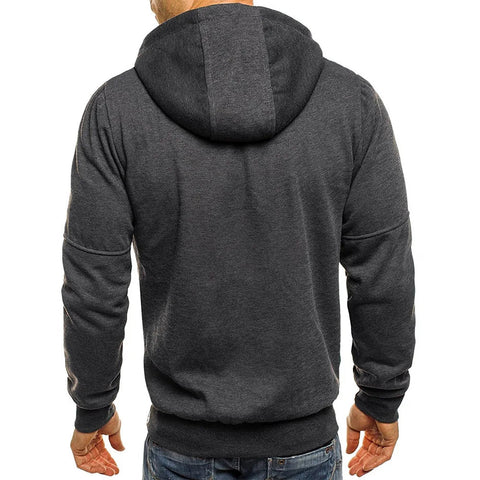 Men's Hoodies Long Sleeve Sweatshirt Zipper Design Hooded Sweatshirt for Men Clothing Sportswear Slim Fit Casual Jacket Zen fit plus