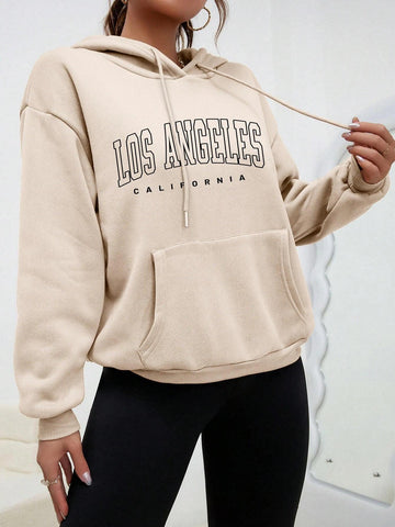 Los Angeles Art Letter Design Women Hoodies American Style Casual Hoody Autumn Hip Hop Female Hoodie Casual Fleece Clothing - Zen Fit Plus