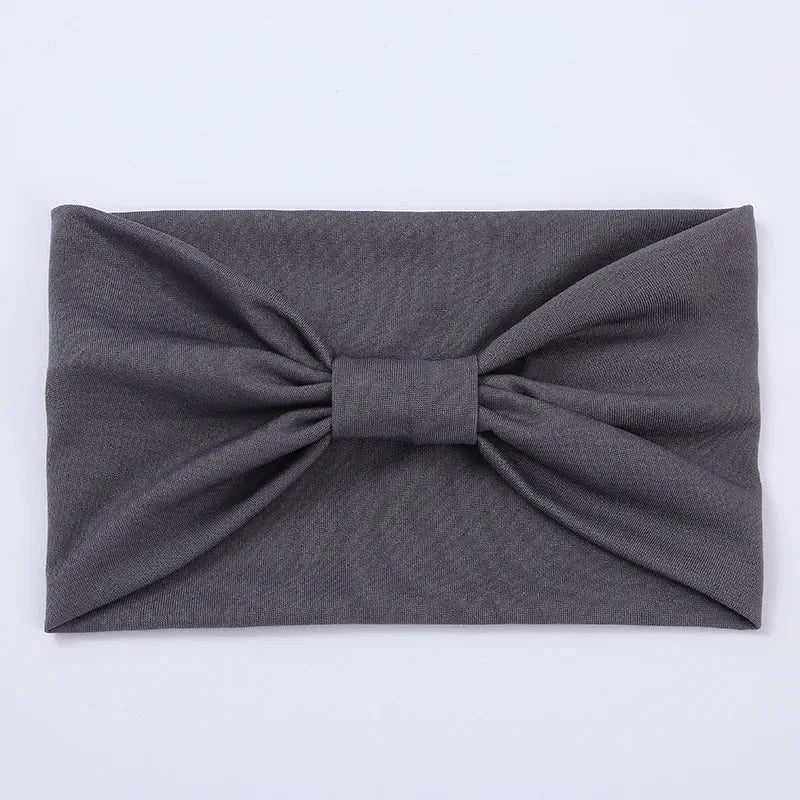 Head Band Women Hair Accessories Solid Wide Headband Bowknot Turbans Wash Face Make-up Hair Band Sports Running Yoga Headbands Zen Fit Plus