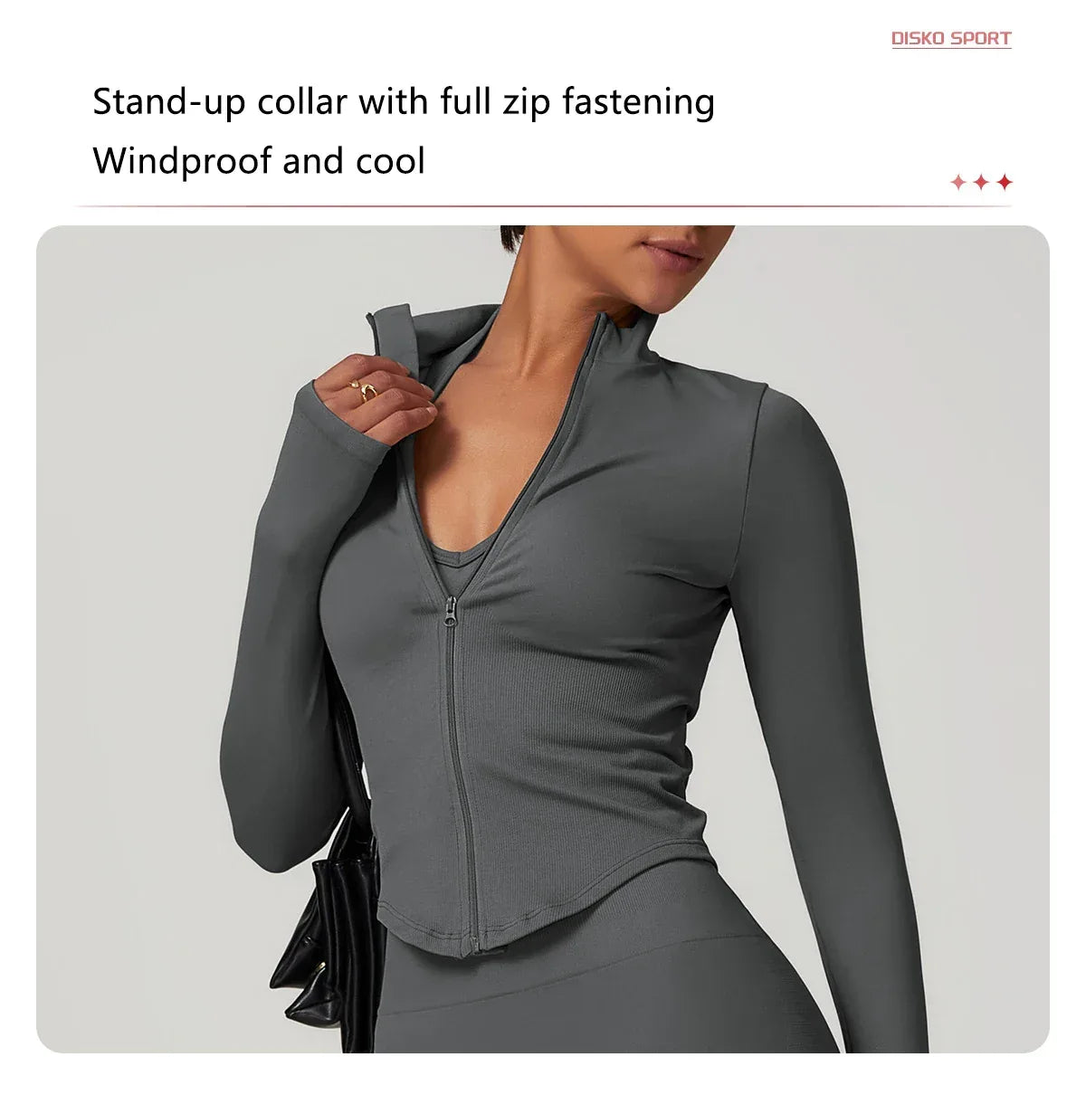 Hearuisavy Autumn Running Zipper Workout Jacket Women Long Sleeve Sportswear Gym Top Female Quick-Dry Yoga Clothing Sport Coat - Zen Fit Plus