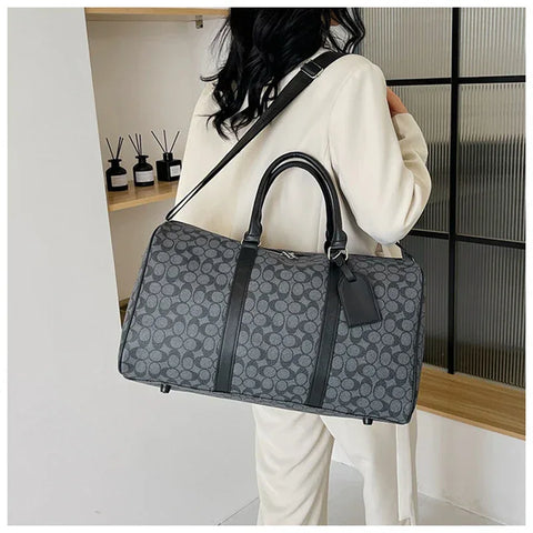 PU Leather Gym Bag Travel Totes Duffle Women Sports Fitness Business Casual Luggage Handbag Outdoor Shoulder Weekend Bag for Man - Zen Fit Plus