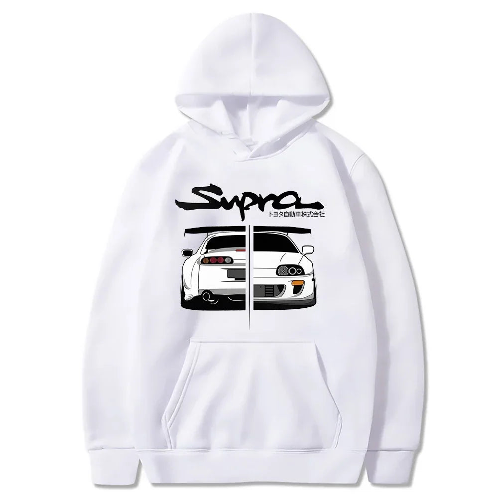 Initial D Supra Hoodies For Men And Women, Manga Print Loose Casual Sweatshirt, Long Sleeve, Japanese Style, Spring Autumn S-3xl Zen fit plus