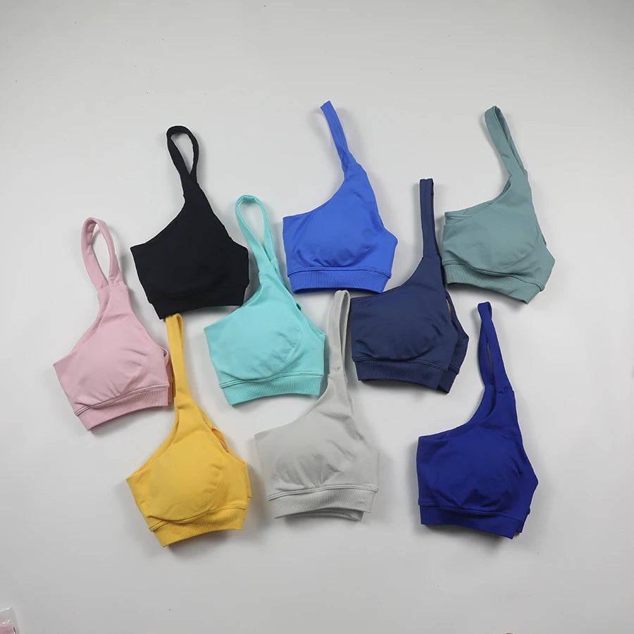 Impact Sports Bra for Women Seamless Halter Neck Strap Bra Sexy Open Back Padded Yoga Top Bra Medium Support Gym Crop Top Zen fit plus
