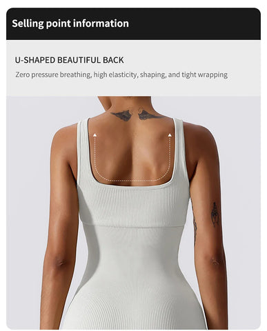 High Elastic Integrated Tight Fitting Jumpsuit Aerial Beauty Back Yoga Suit Seamless Jumpsuit for Women - Zen Fit Plus